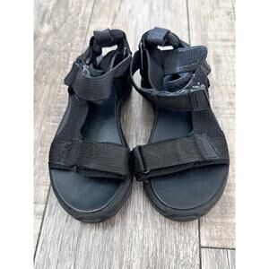 Zara Kids Black Technical Active Sandals Size 28